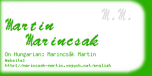 martin marincsak business card