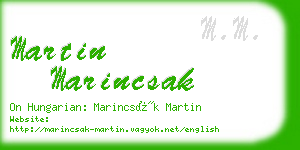 martin marincsak business card